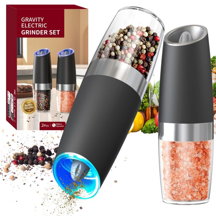 Electric Salt and Pepper Grinder Set